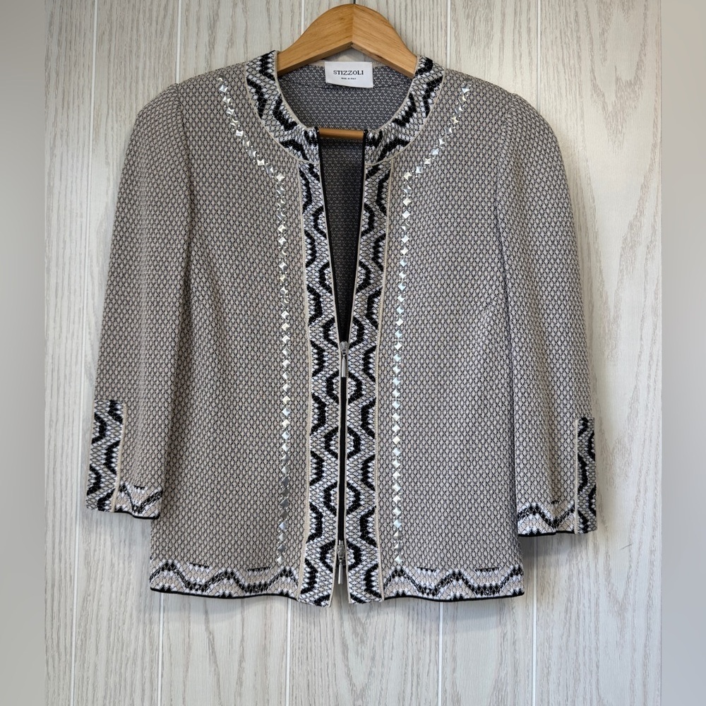 Stizzoli Made in Italy Textured Knit Jacket – Tag 40 (US Small) – LNC